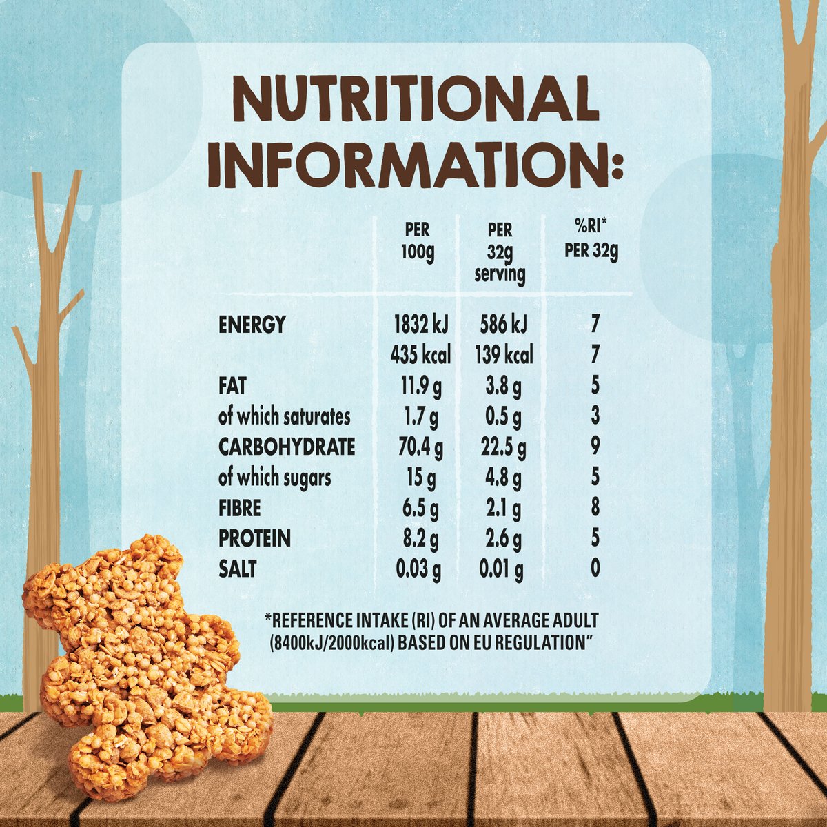 NAT Bear Cereals with Honey 6 x 32 g