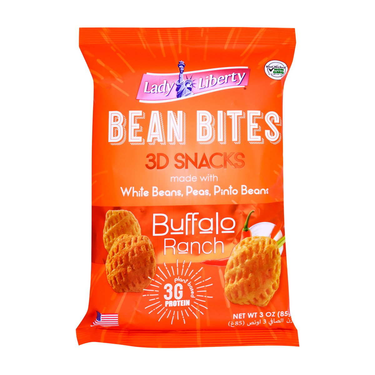 Lady Liberty Bean Bites Buffalo Ranch 85 g