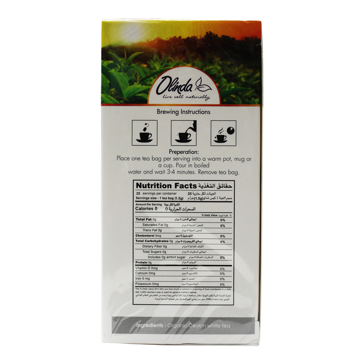 Olinda Organic White Tea 25 Teabags