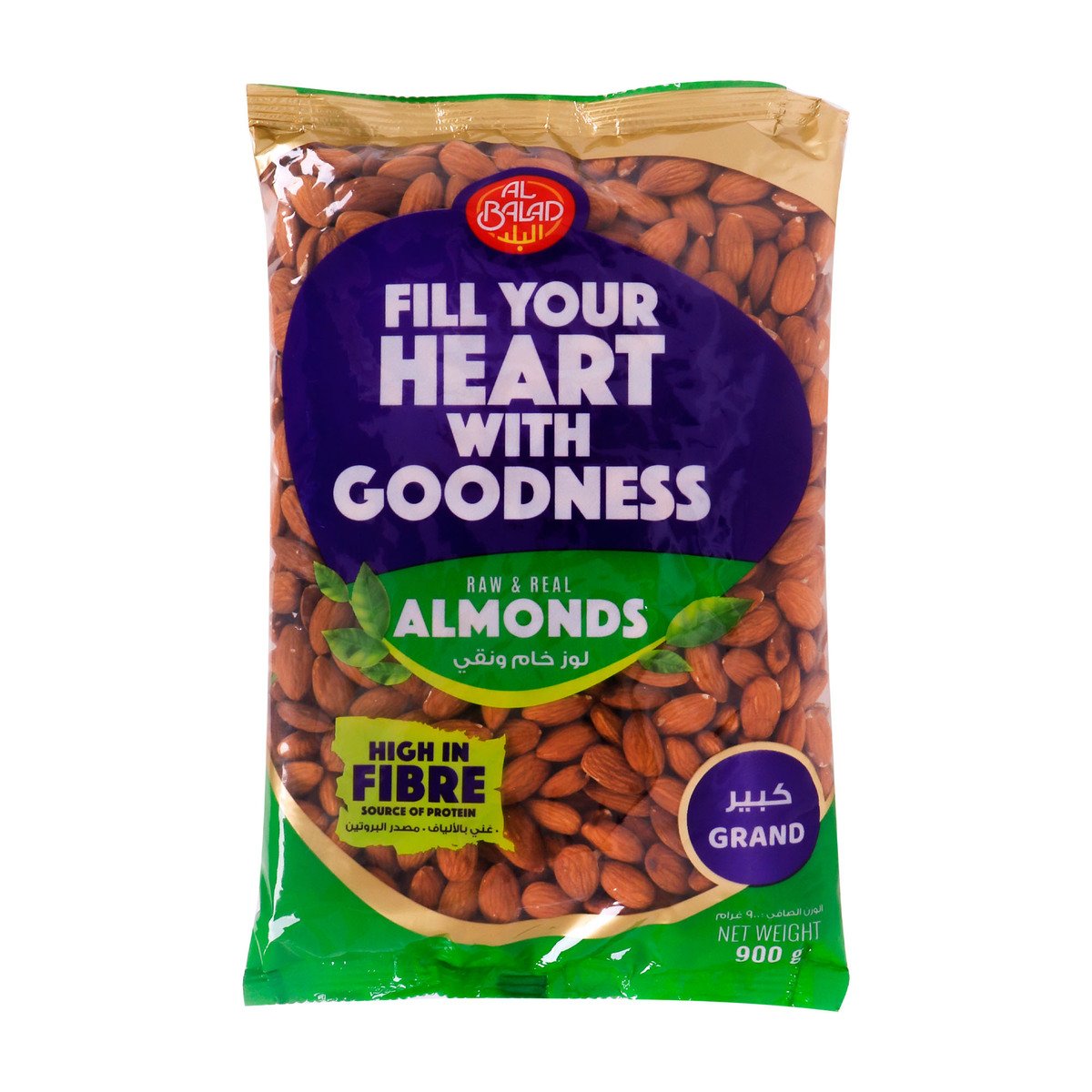 Al Balad Raw & Real Almonds Grand 900 g