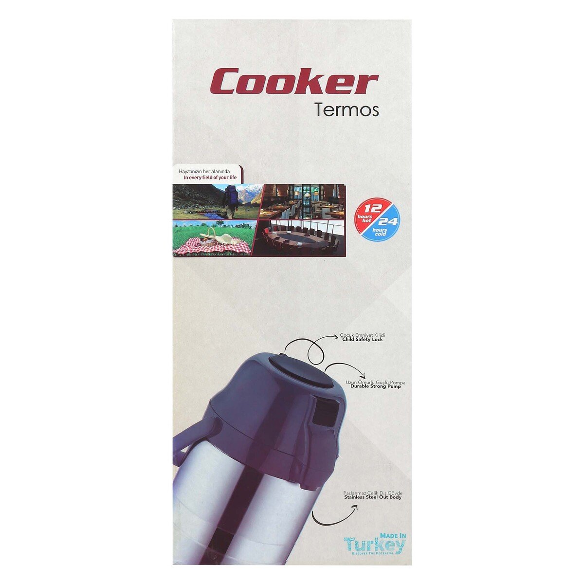 Cooker Airpot Flask 3.3Ltr Glass Inner 2044