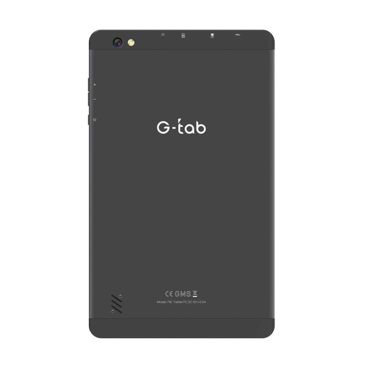 G-tab Tablet F8, 4G, Quad-Core, 2GB RAM, 16GB Memory, 8 inches Display, Android 10.0 Go, Gray