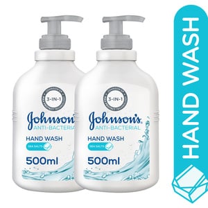 Johnson's Anti-Bacterial Handwash Sea Salt 500 ml 1+1