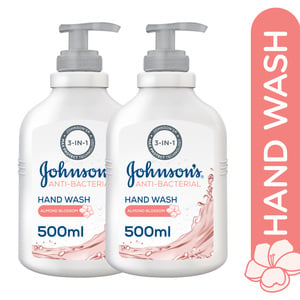 Johnson's Anti-Bacterial Handwash Almond Blossom 500 ml 1+1