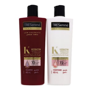 Tres Emme Shampoo Keratin Smooth & Straight 400 ml + Conditioner 400 ml