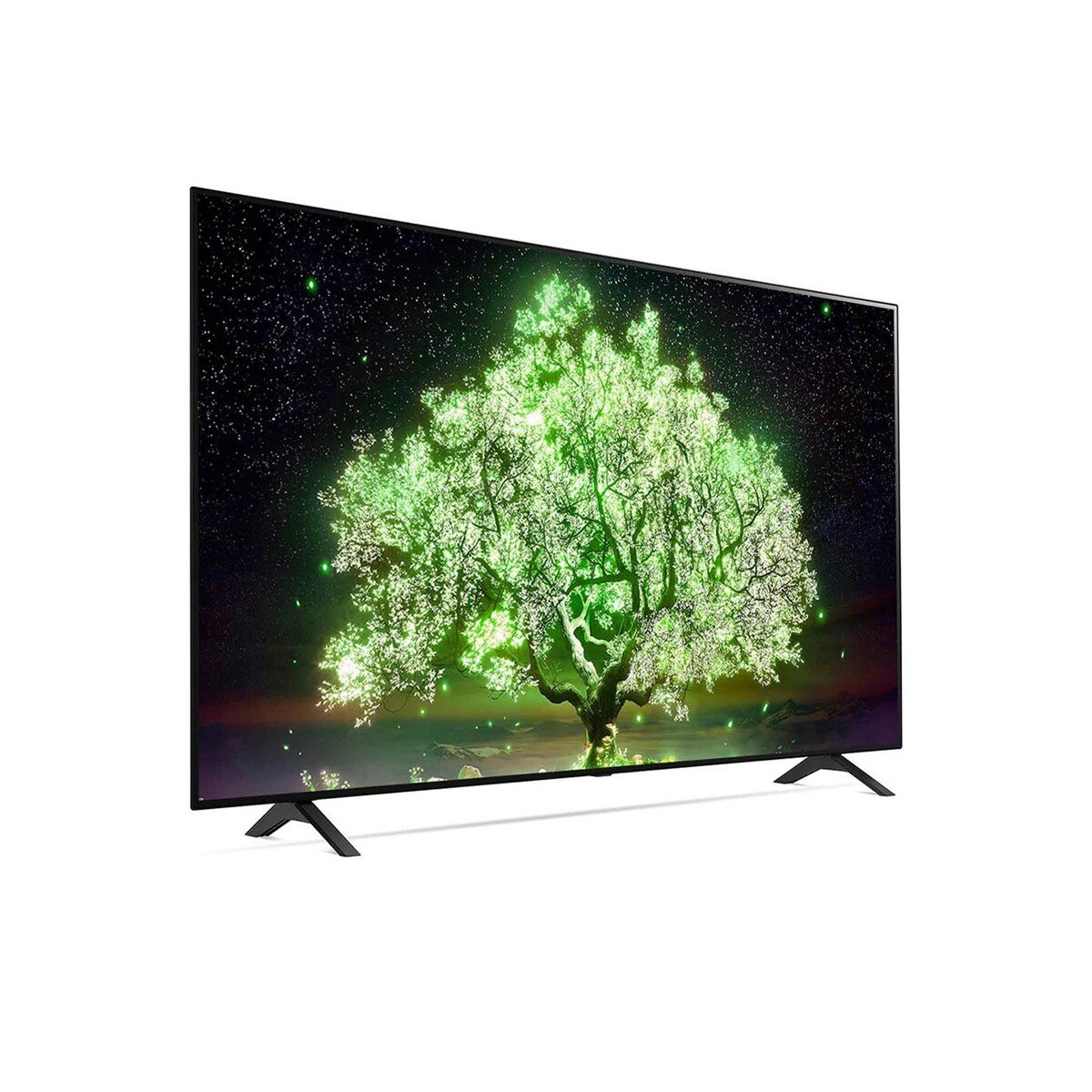 إل جي تلفزيون ذكي  OLED مقاس 55 بوصة بدقة 4K من السلسلة A1 ، تلفزيون OLED ذاتي الإضاءة، معالج A7 من الجيل الرابع يعمل بالذكاء الاصطناعي بدقة 4K، لون أسود