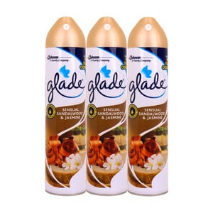 Glade Air Freshener Sensual Sandalwood & Jasmine Scent 300 ml 2+1