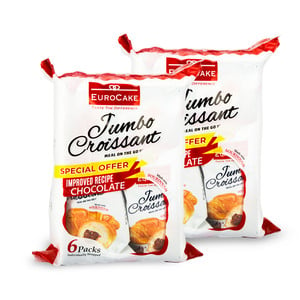 Euro Cake Chocolate Jumbo Croissant Value Pack 2 x 300 g