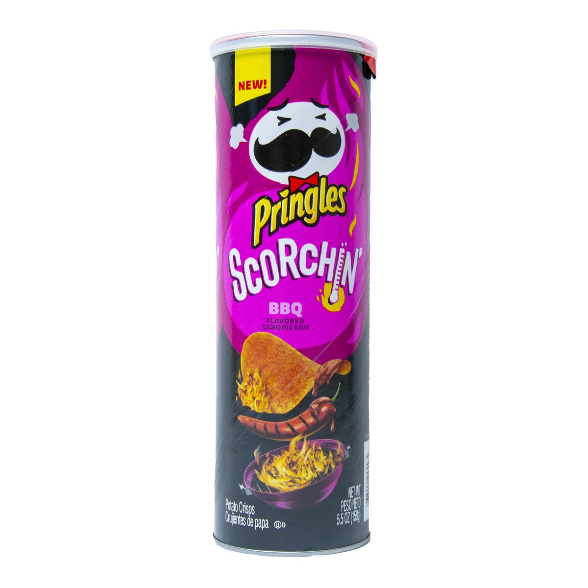 Pringles Potato Crisps Scorchin BBQ 158g Online at Best Price | Potato ...