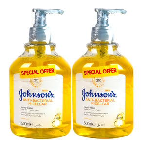 Johnson's Anti-Bacterial Micellar Hand Wash Lemon 2 x 500 ml