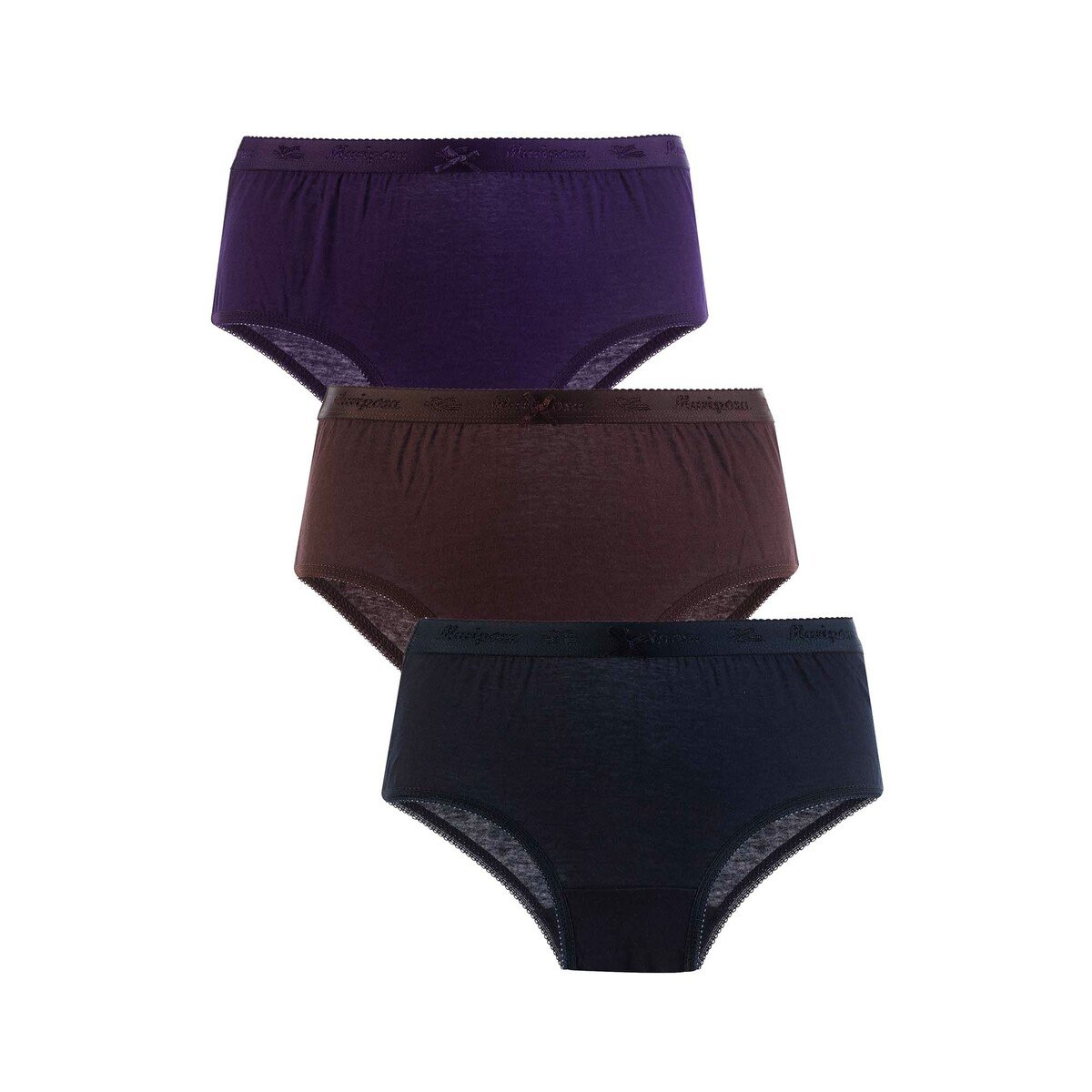 Mariposa Women's Panty 3 Pcs Pack Dark Outer-63 Assorted Colors - Large ...