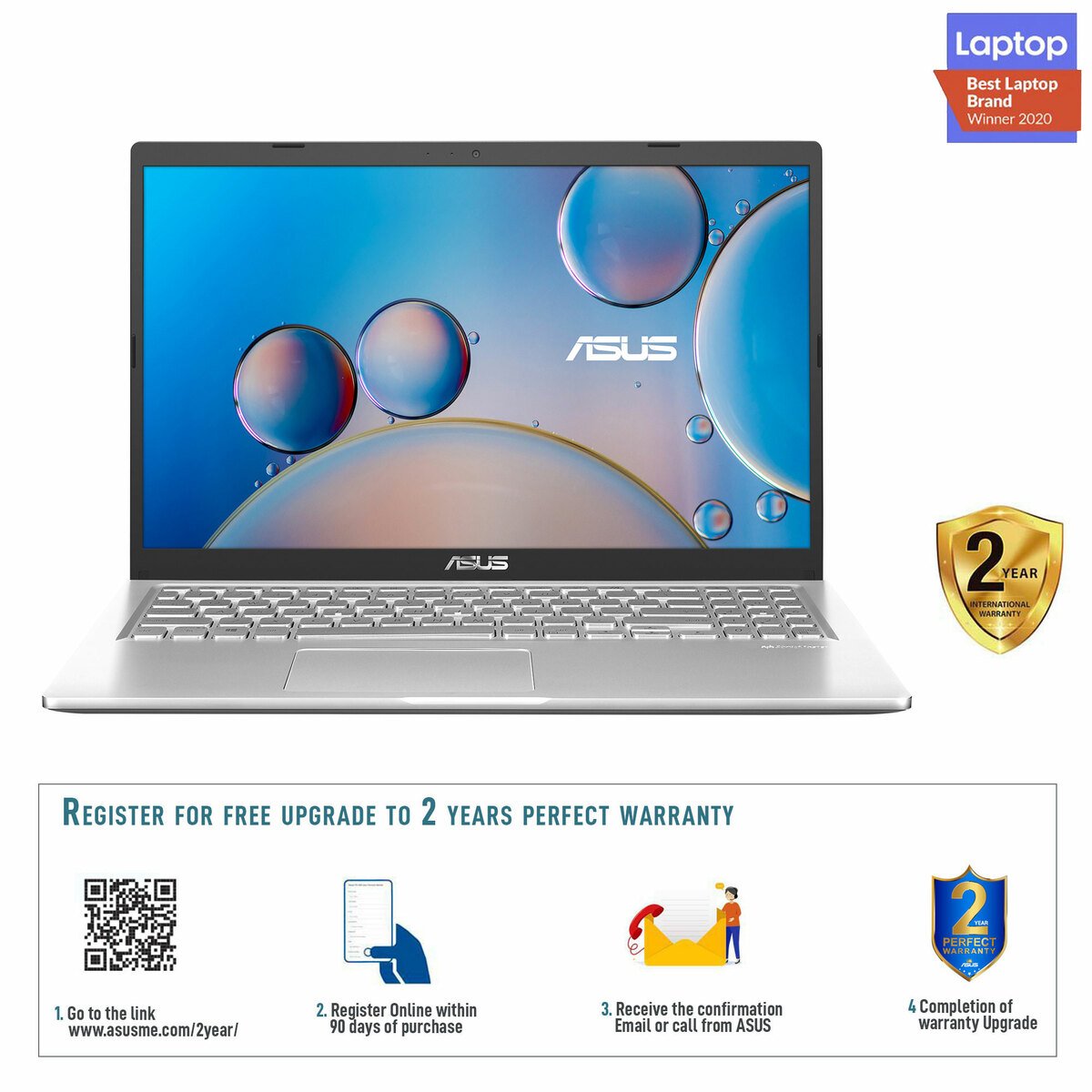 Asus VivoBook M515DA-BR347T,AMD Ryzen™ 3 3250U,4GB RAM,-SSD 256GB,15.6 HD,Windows10,Transparent Silver