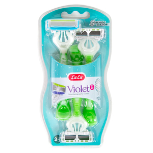 LuLu Violet Razor 6 Blades For Women 3 pcs