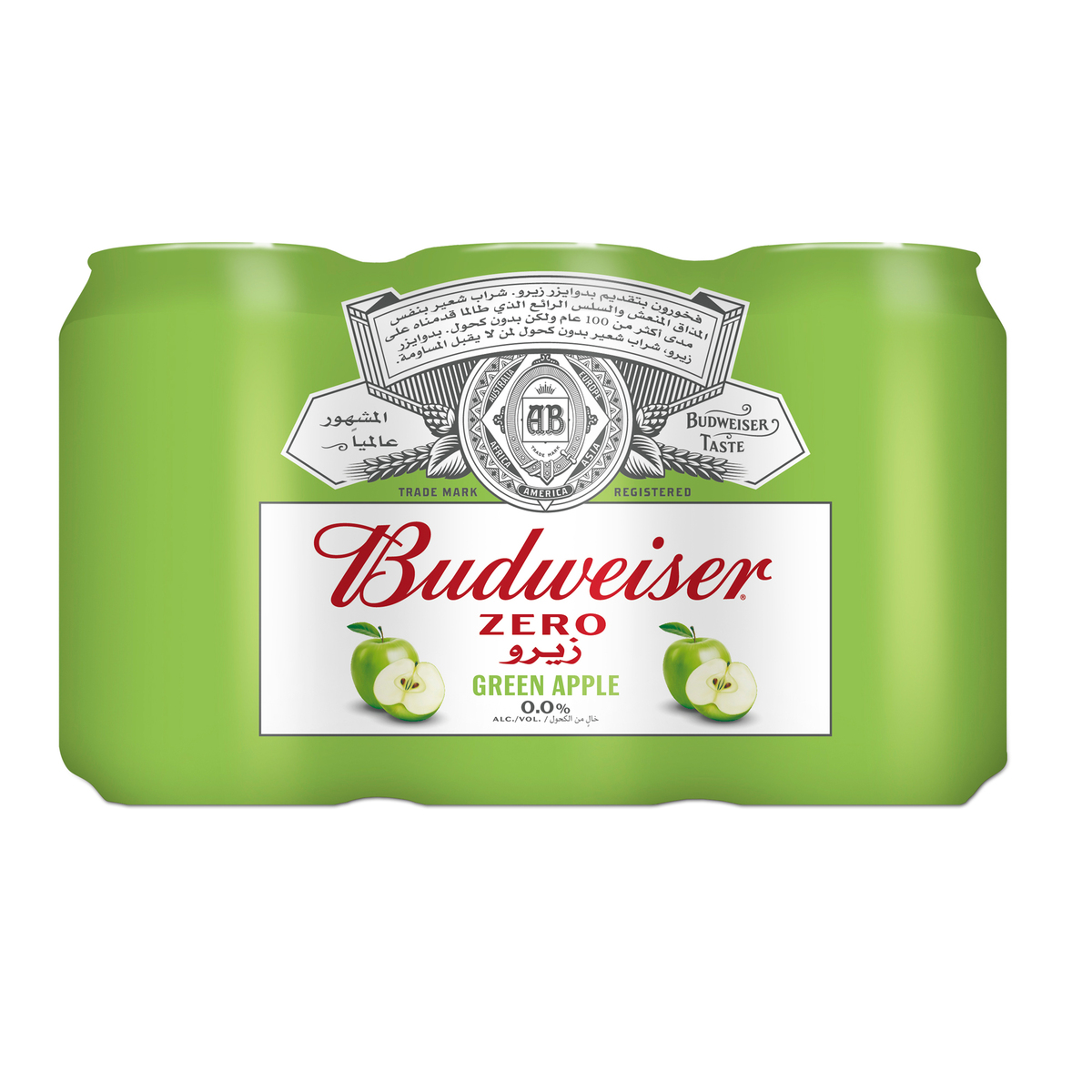 Budweiser Zero 0% Green Apple Alcohol Free Beer  6 x 330ml