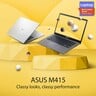 Asus Notebook M415DA-EK003T AMD Ryzen 5 3500U, 8GB RAM, 512GB SSD, Radeon Vega 8 Graphics, 14.0 inch Screen, Windows 10 Home, Silver