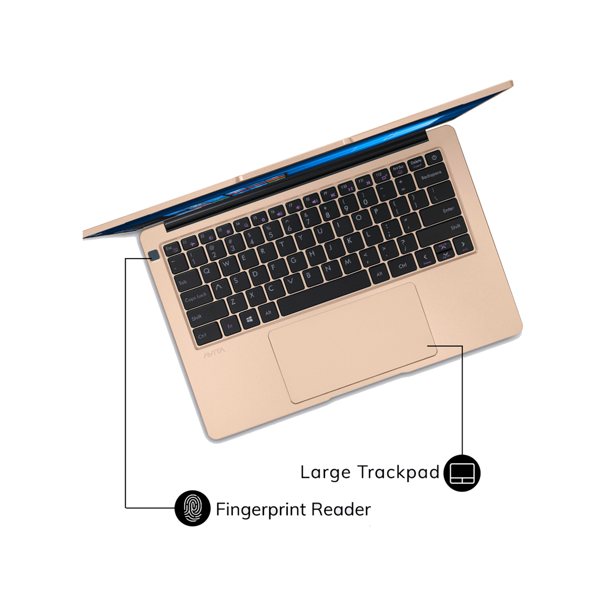 Avita LIBER V NS14A8MEF561-CG Intel Core i5-10210U  Processor, 8GB RAM, 512GB SSD, Intel UHD Graphics, 14inch Screen, Windows 10 Home, Champagne Gold