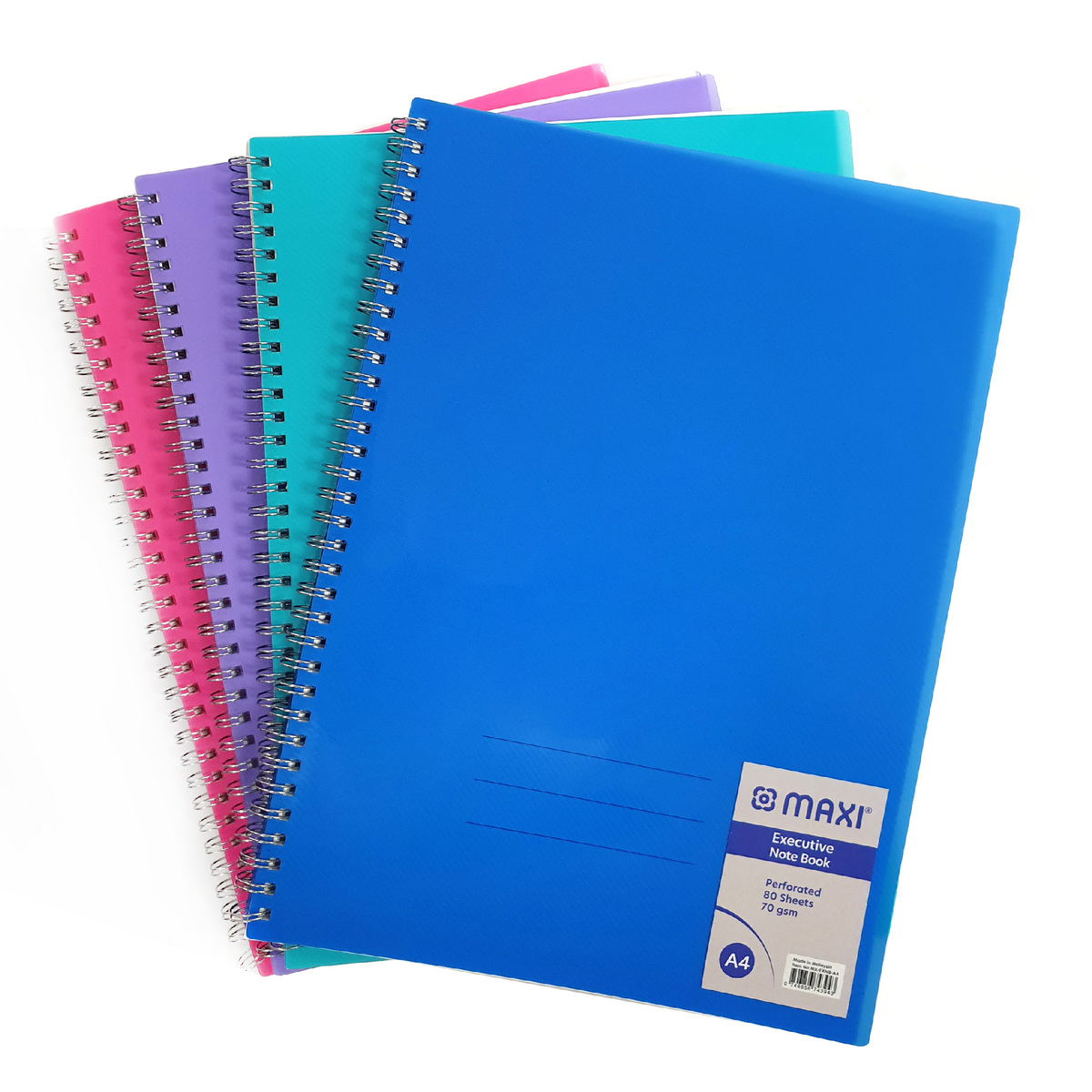 Maxi Perforated Polypropylene Executive A4 Size Notebook, 80 Sheets, MX