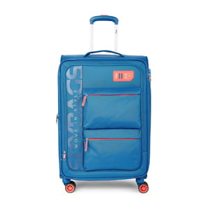 Skybags Vanguard Plus 4 Wheel Soft Trolley, 82 cm, Blue