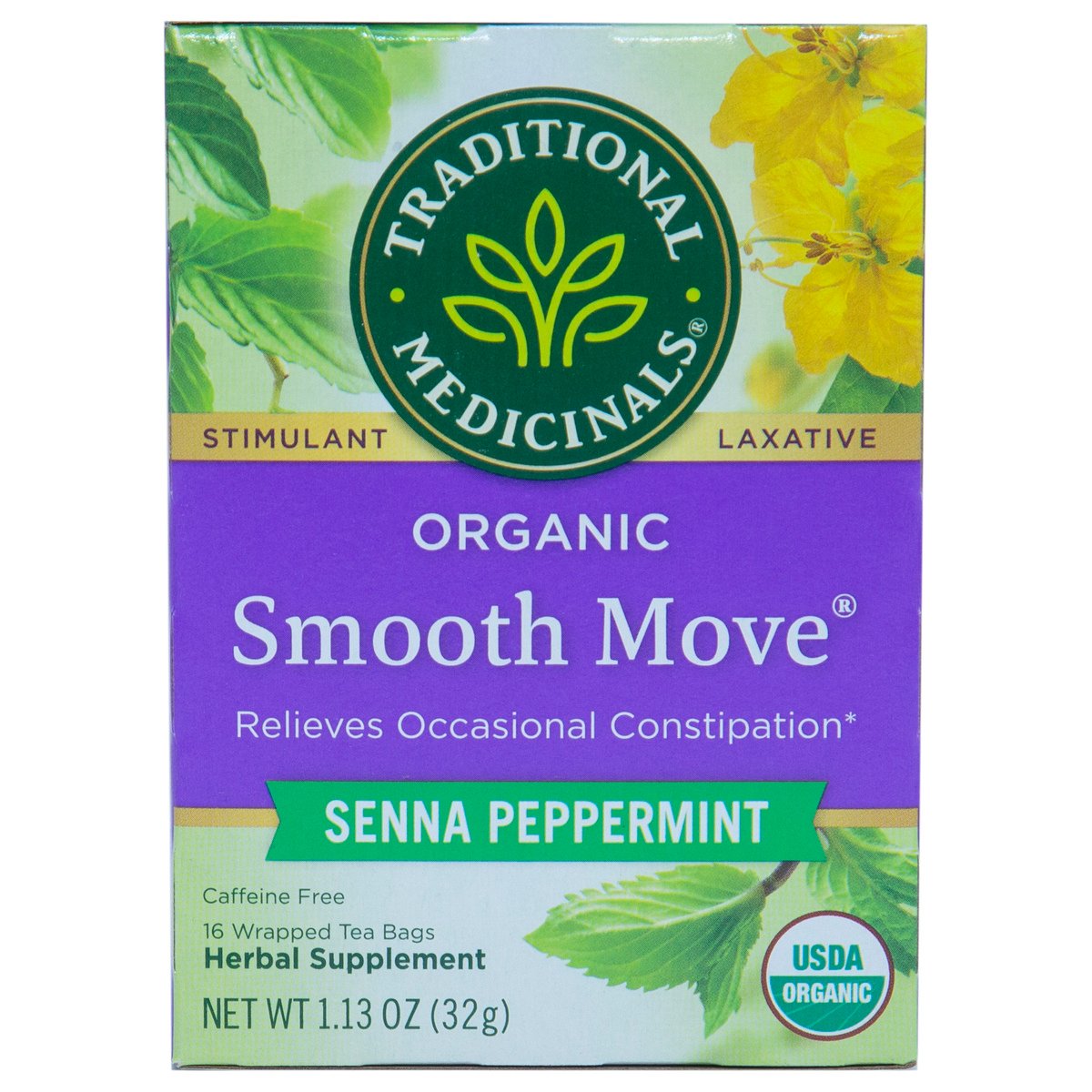 Traditional Medicinals Organic Smooth Senna Peppermint Tea 32 g