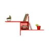 Maple Leaf Wall Mounted Wooden Graphic Wall Shelf RAF04 Red