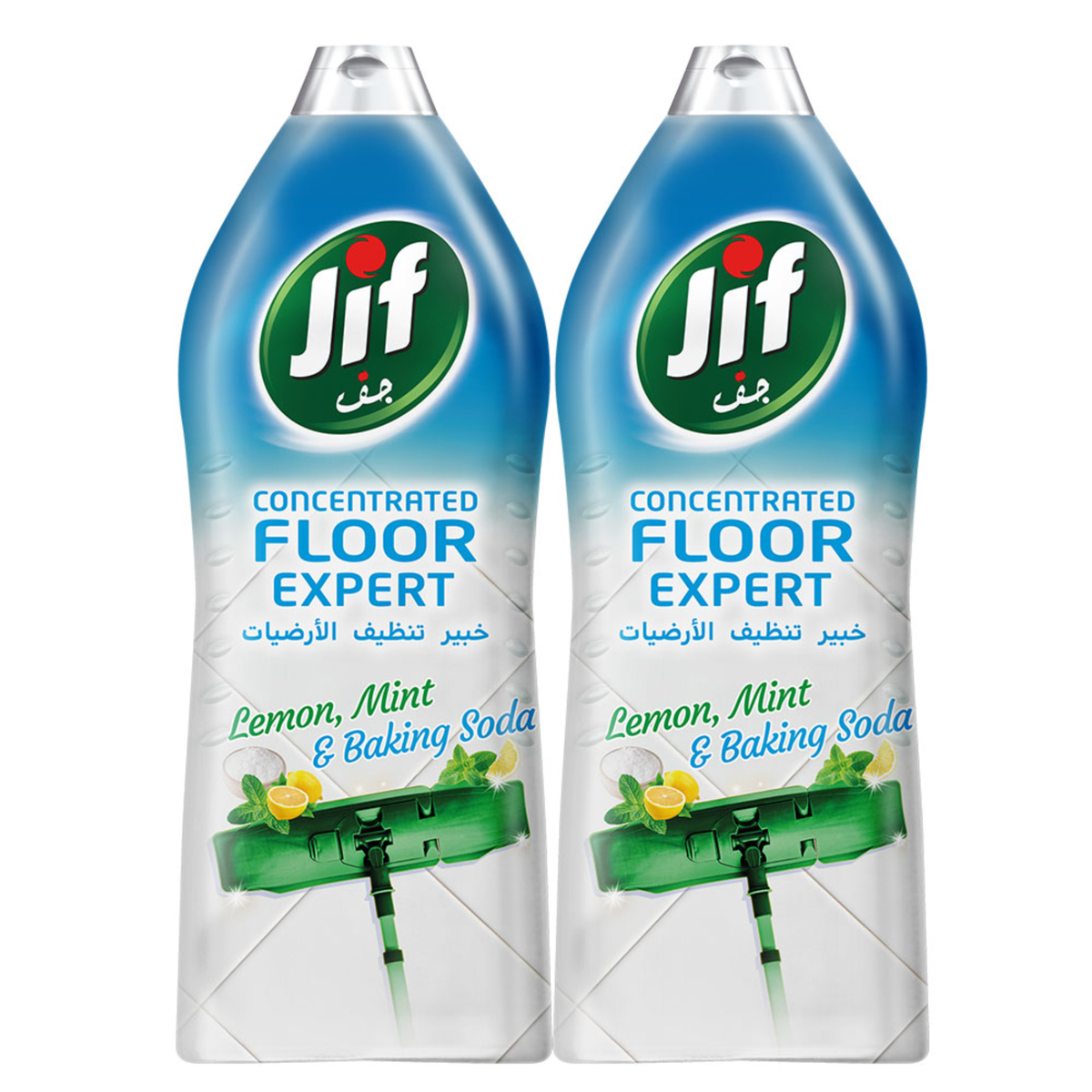 JIF Lemon Mint & Baking Soda Concentrated Floor Expert 2 x 1.5 Litre