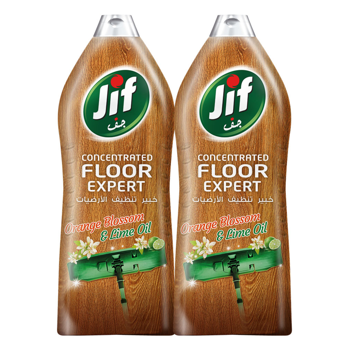 JIF Orange Blossom & Lime Oil Concentrated Floor Expert For Wood 2 x 1.5 Litre