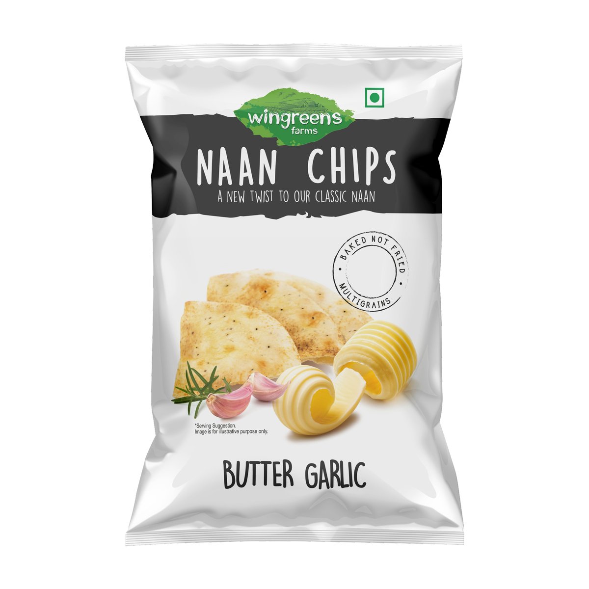 Wingreens Farms Naan Chips Butter Garlic 150 g