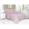 Cannon Solid Striped Collection 100% Cotton Bedsheet 259x274cm 144 Thread Count Tea Rose