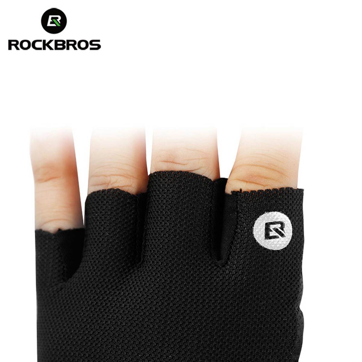 ROCKBROS Half Finger Cycling Gloves Black S106BK Small