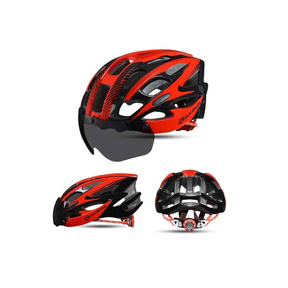 ROCKBROS Cycling Helmet WT027S-BR Black Red