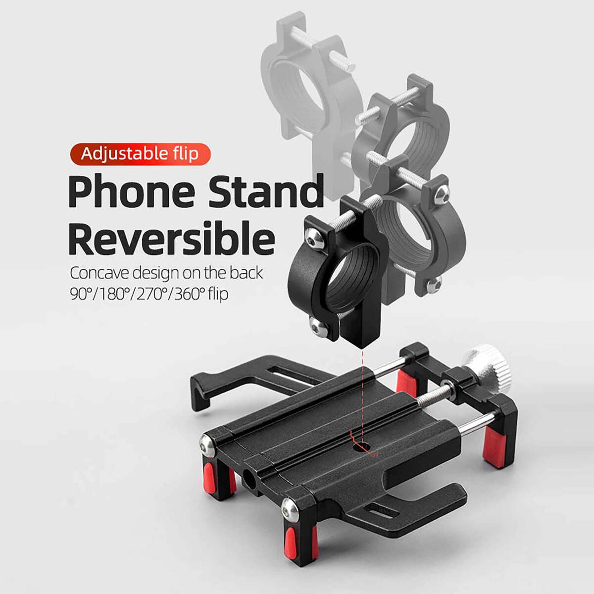 ROCKBROS Alumium Mobile Phone Holder 699BR Black Red