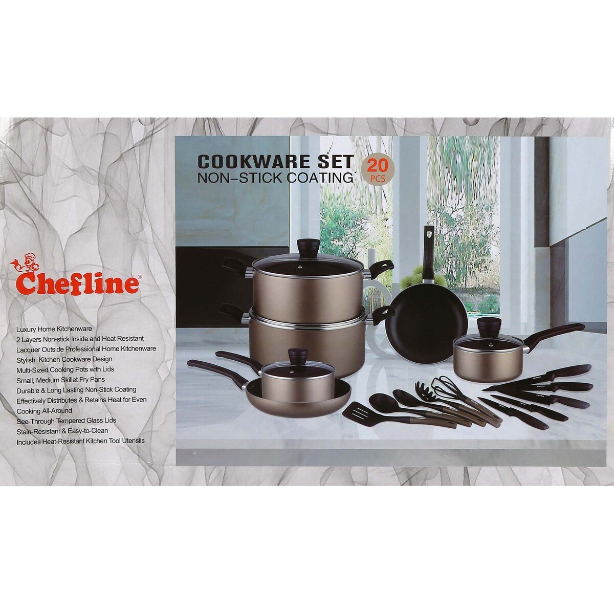 Chefline Non Stick Cookware Set 20pcs MK0320C
