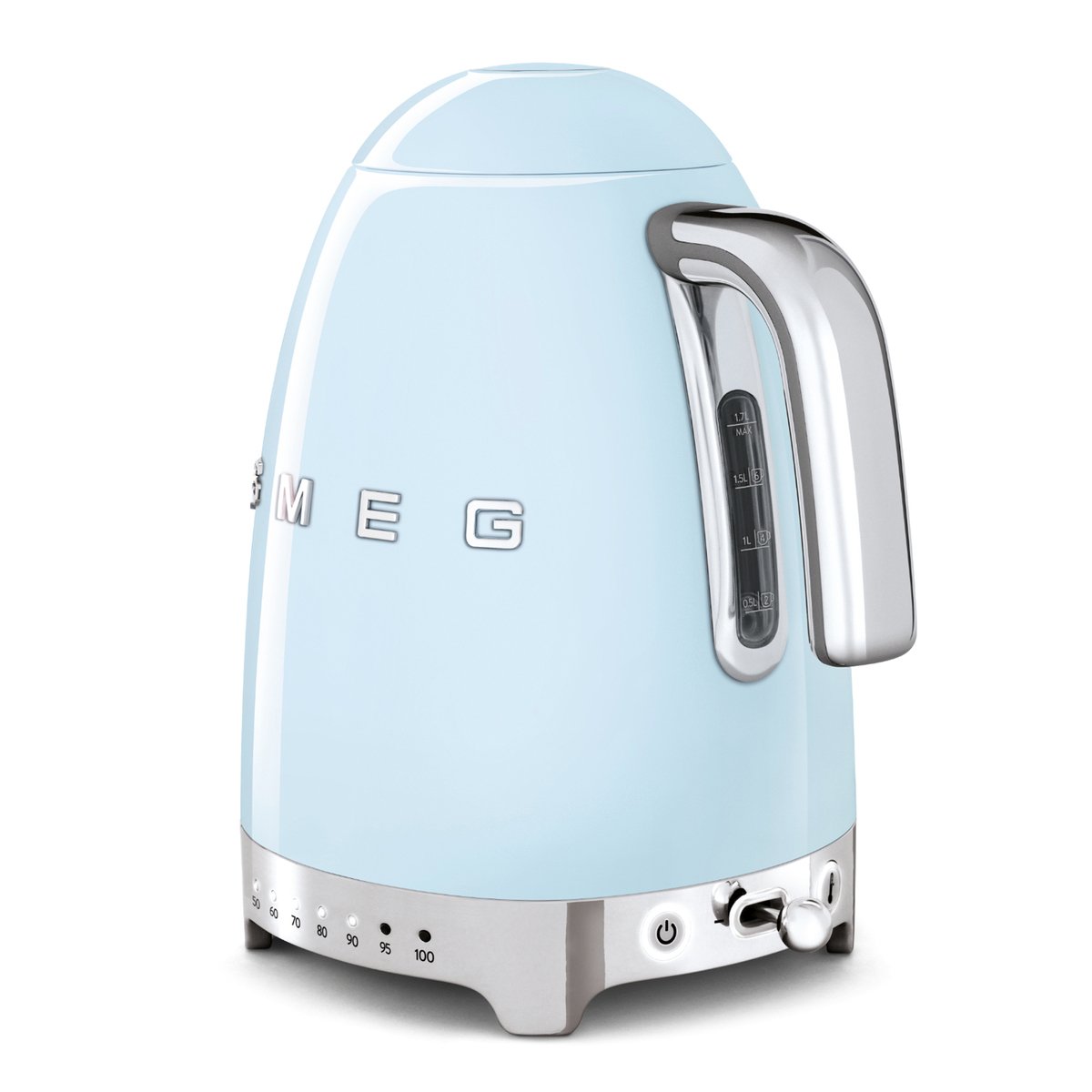 Smeg Stainless Steel Kettle KLF04PBUK 1.7LTR Blue