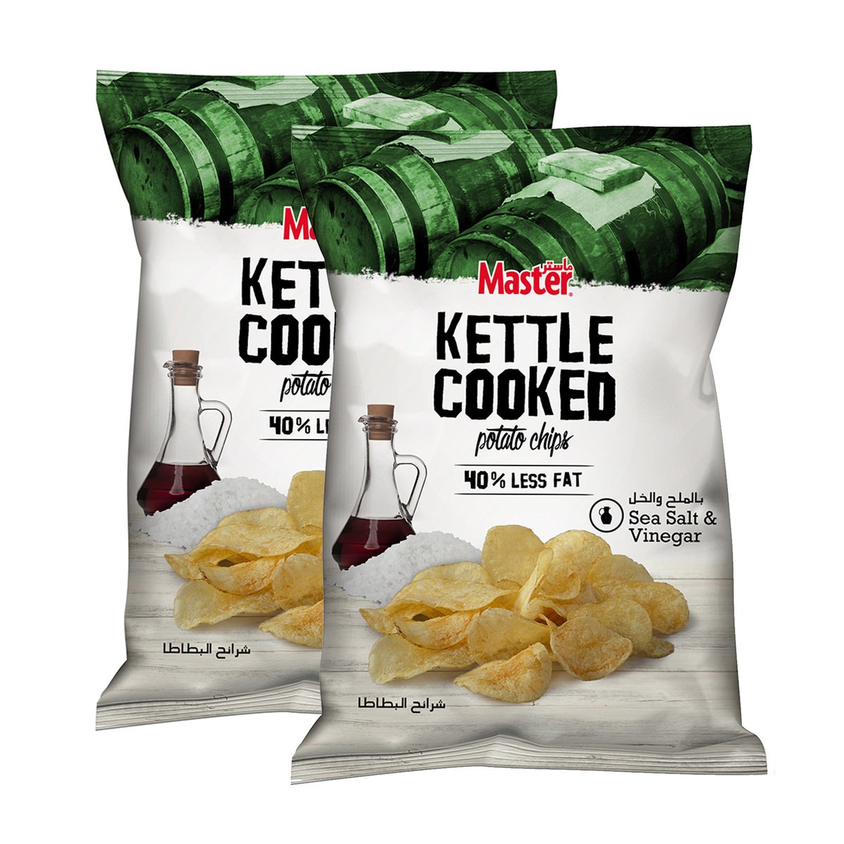 Master Kettle Cooked Sea Salt & Vinegar Potato Chips 2 x 170 g