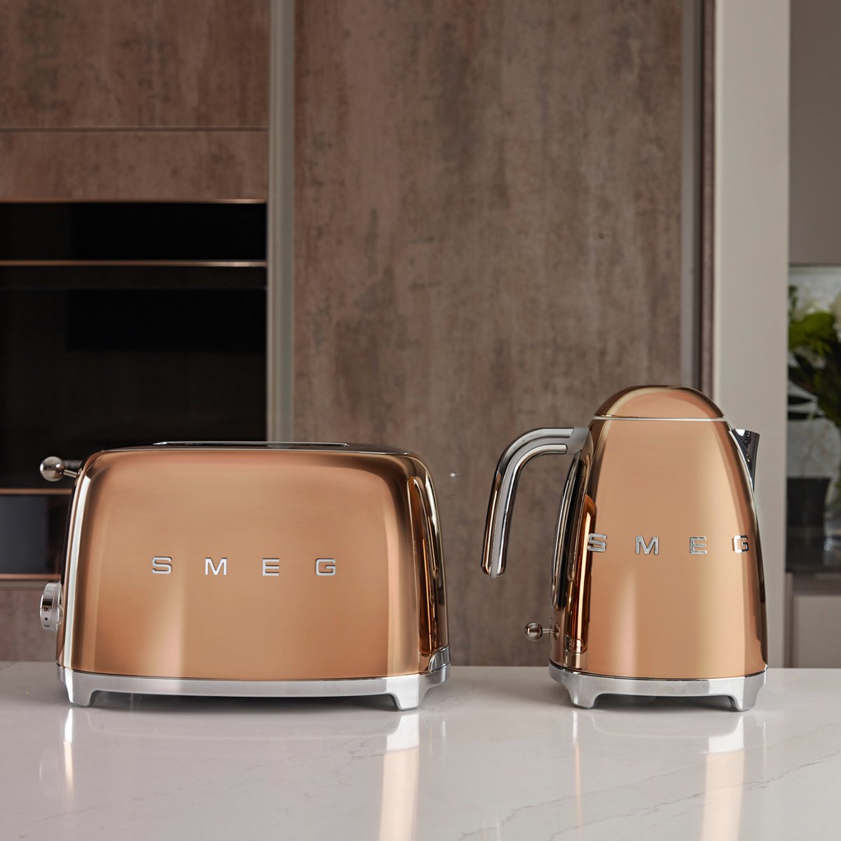 Smeg 2 Slice Toaster TSF01RGUK Rose Gold