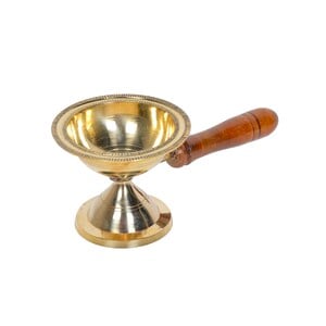 Silver Line Brass Dhupia With Handle