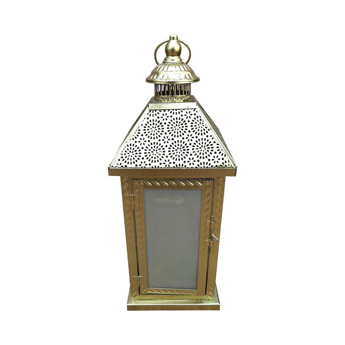 Maple Leaf Decorative Metal Fanoos Lantern 14.5x14.5x36cm JK1555