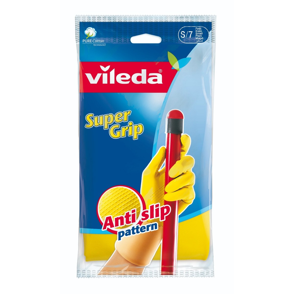 Vileda Gloves Super Grip Small Size 1 Pair