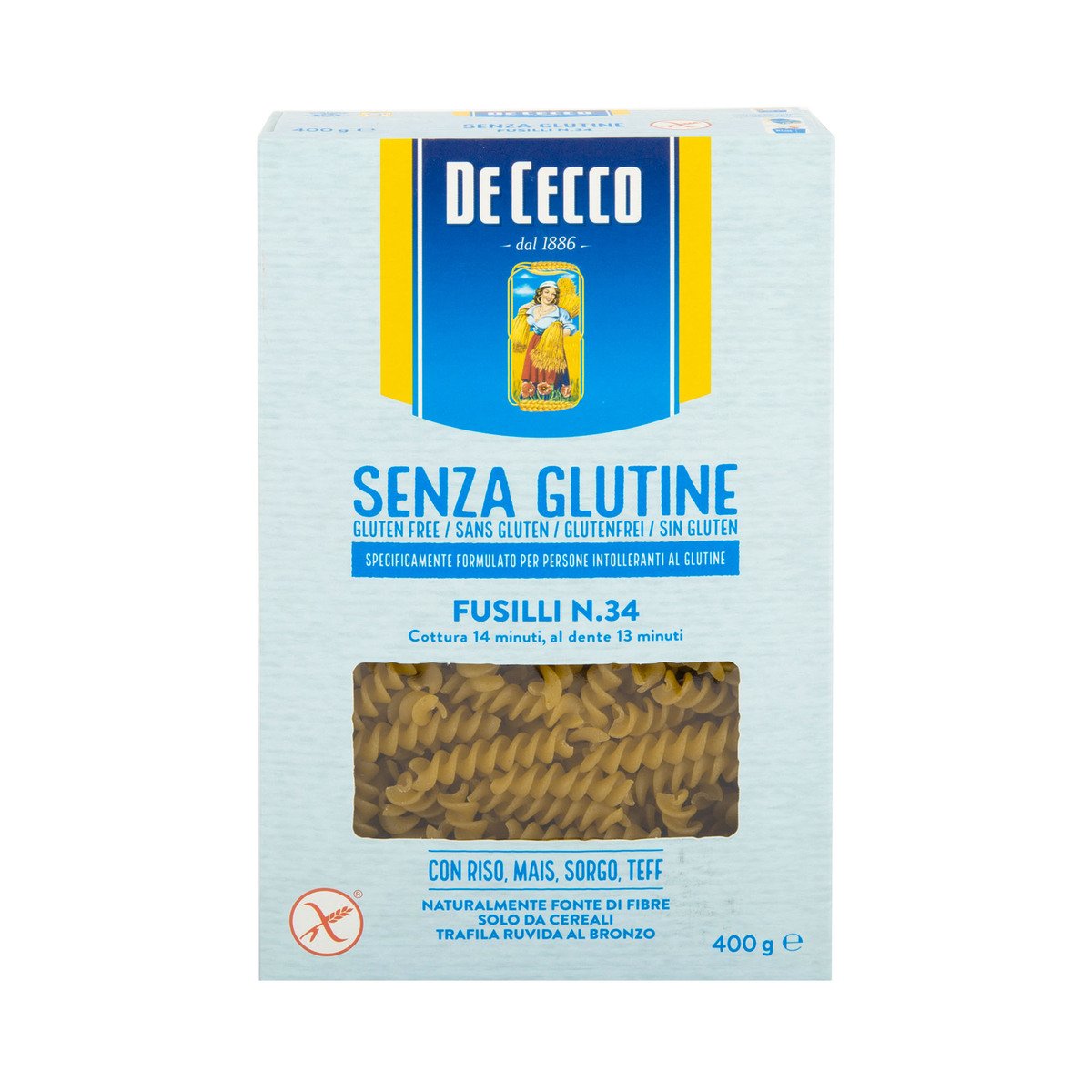 De Cecco Senza Glutine Fusilli No.34 400 g