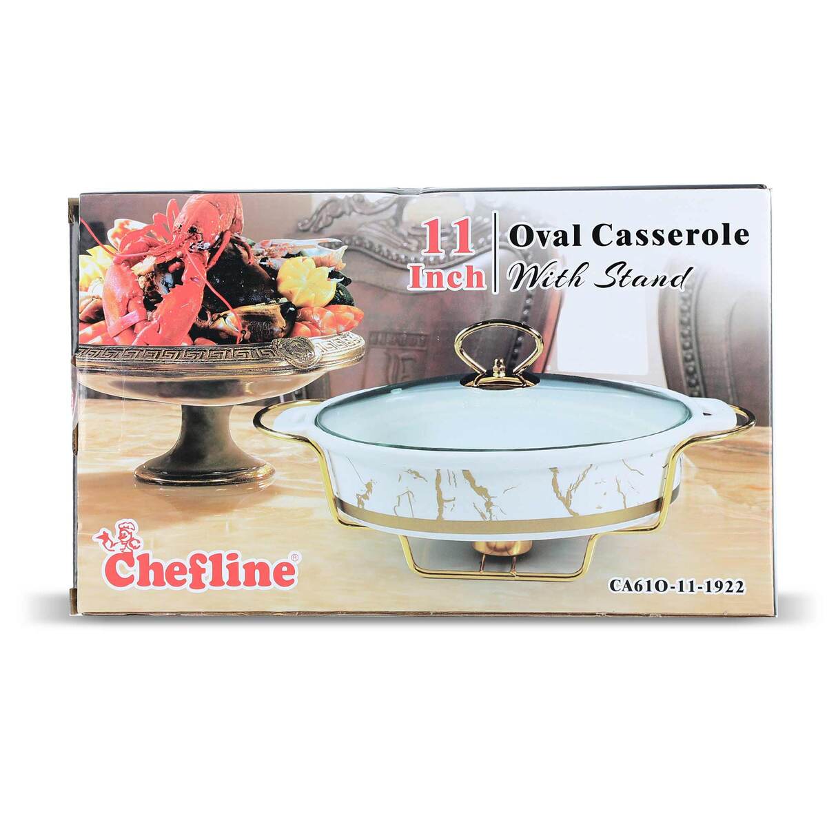 Chefline Oval Casserol+Stand CA61011