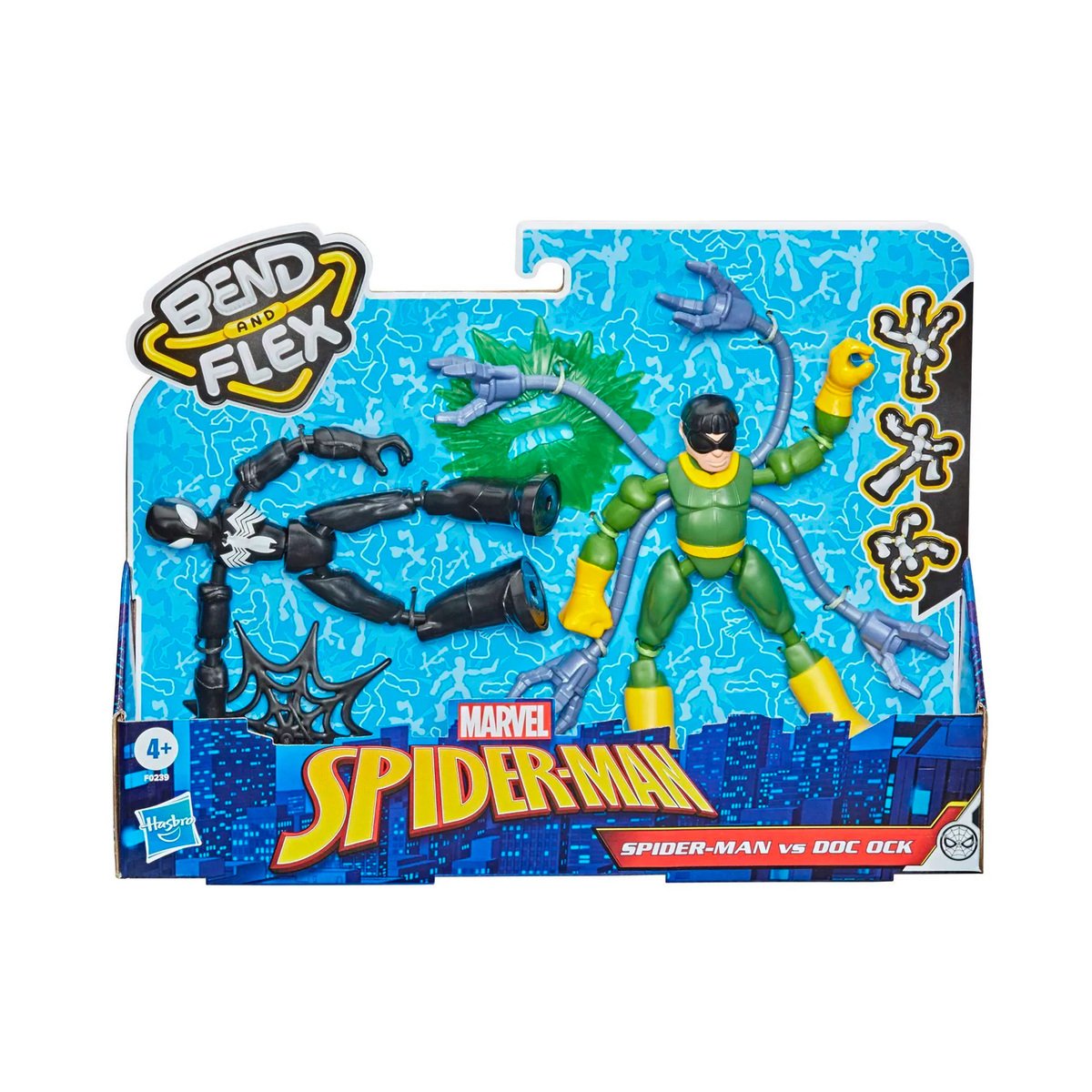 Spiderman Bend and Flex Black Suit Spider-Man Vs. Doc Ock F0239