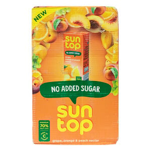 Suntop Grape Orange & Peach Nectar No Added Sugar 18 x 180 ml