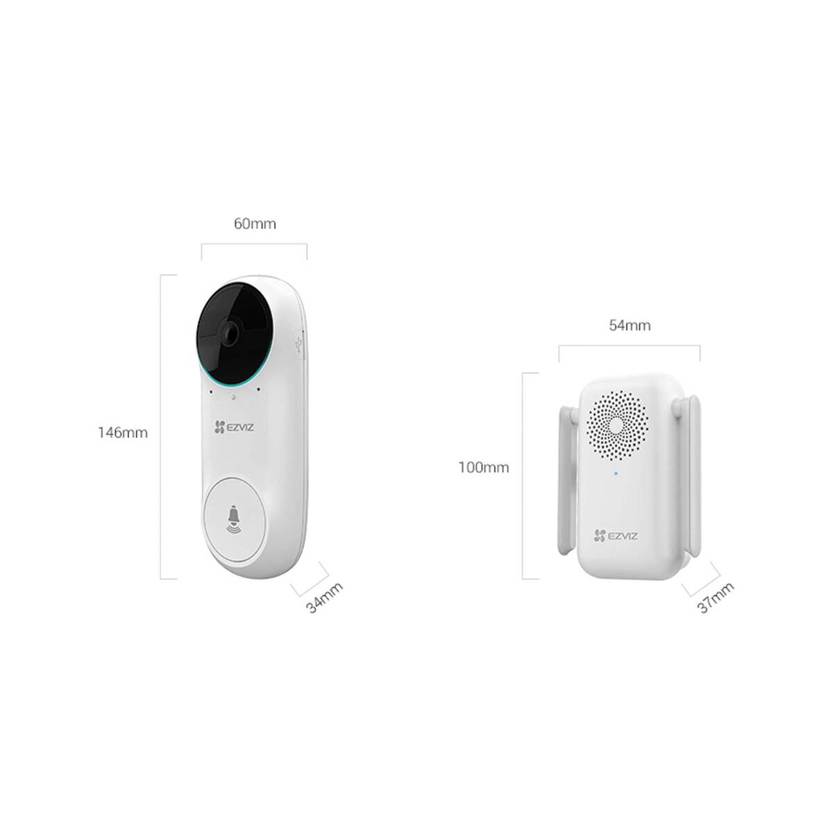 Ezviz Wifi Video Doorbell with Chime DB2C