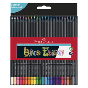 فابل كاستل أقلام الرصاص الملونة فائقة النعومة الإصدار الأسود، العبوة 24 قطعة ،  FC116424