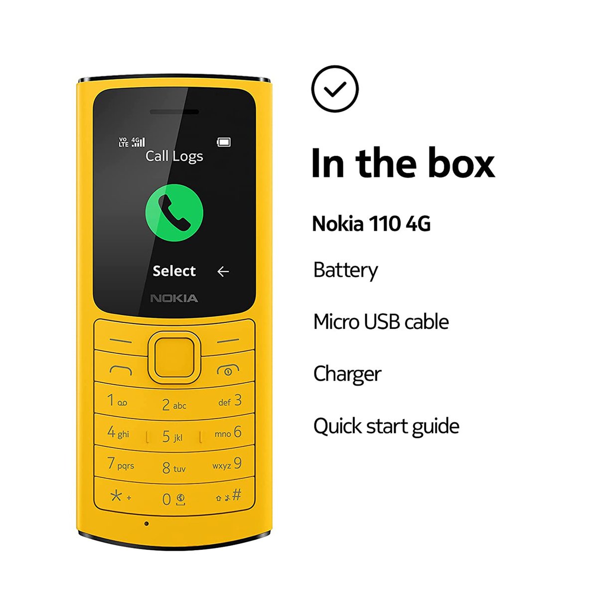 Nokia 110-TA1386 4G Dual Sim Yellow