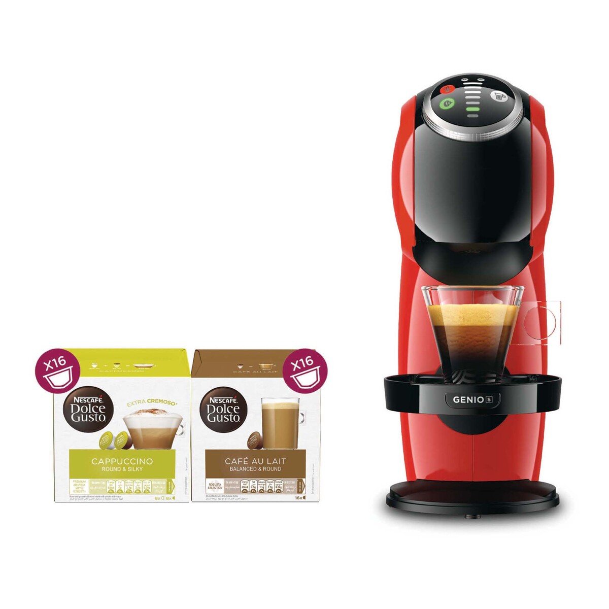 Nescafe Dolce Gusto Genio S Plus EDG315R + Capsule Coffee Maker 1500W  0.8LTR Online at Best Price, Coffee Makers