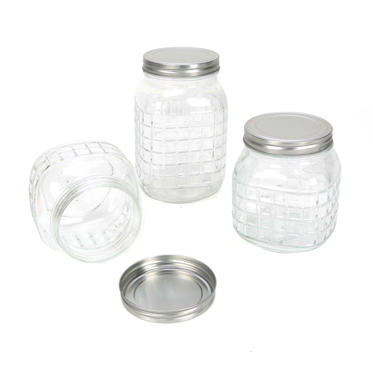 Crystal Drops Glass Storage Jar 3pcs 3351