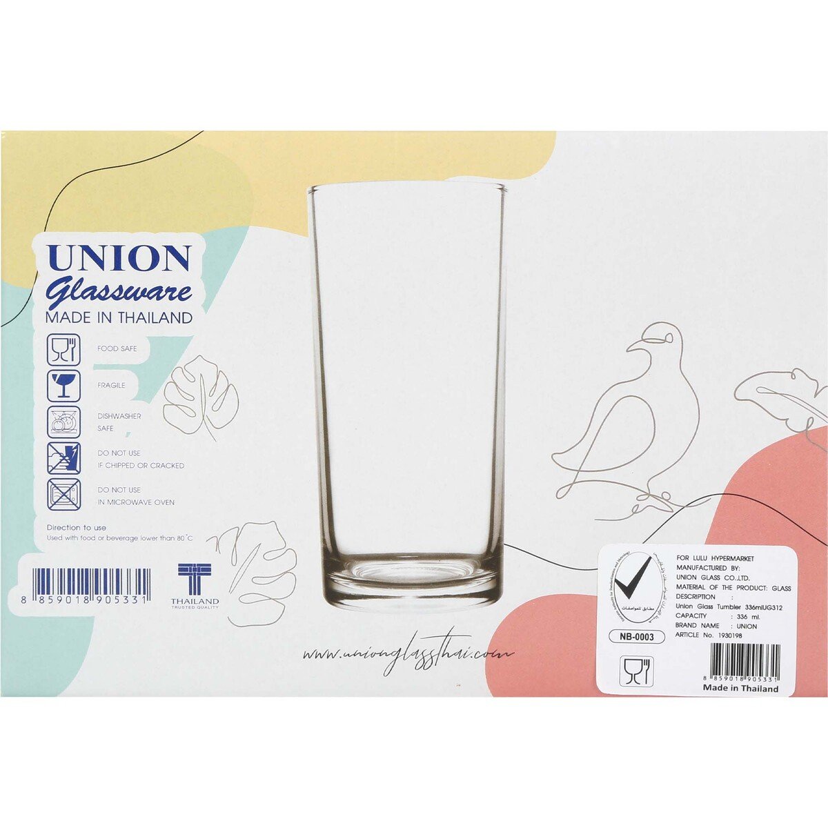 Union Glass Tumbler 336ml UG312