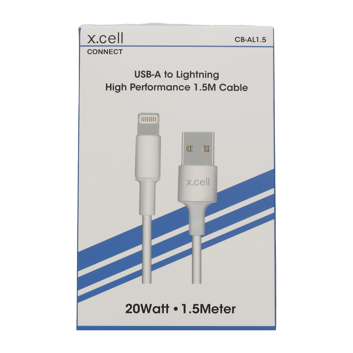 X Cell USB-A Lightning Cable CBAL1.5 White