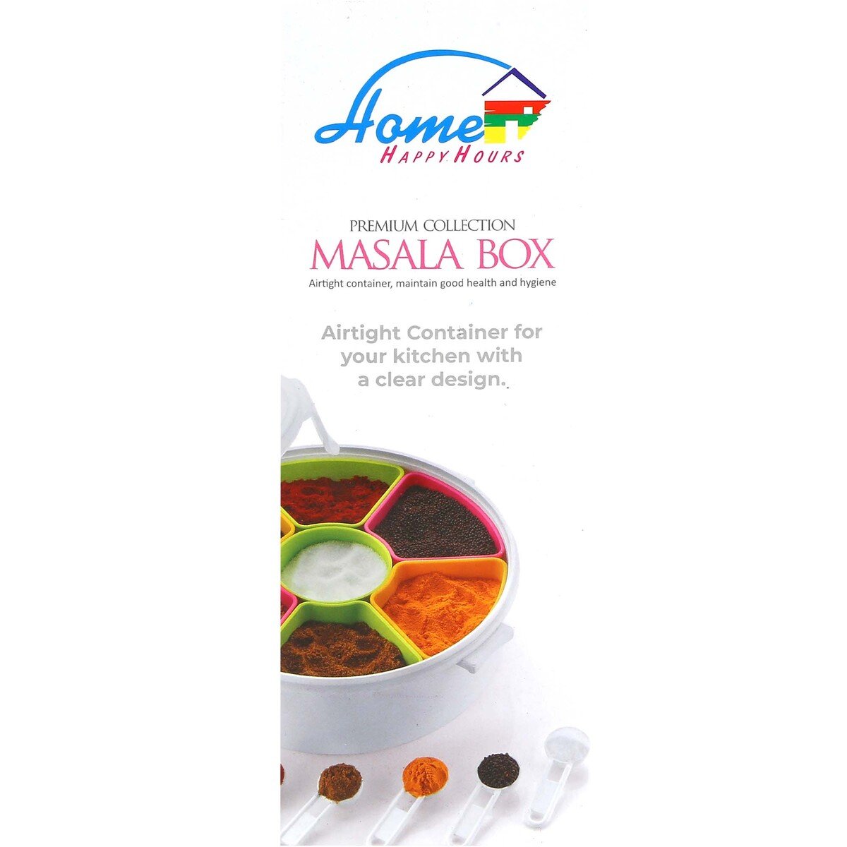 Home Plastic Masala Box With Spoon India